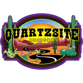 Quartzsite  Arizona   Winding Desert Road Sticker
