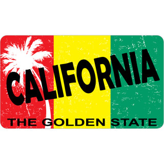 California Palm Tree Rasta Flag Sticker