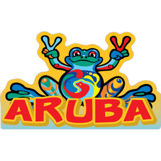 Aruba   Peace Frog Sticker