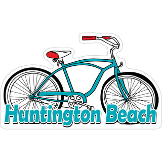Huntington Beach   Blue Beach Cruiser Sticker
