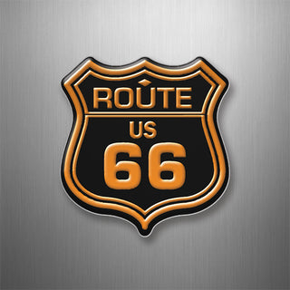 Route 66 Black and Orange shield 3D Magnet