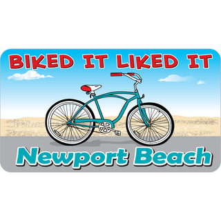 Newport Beach   Biked It Liked It Sticker