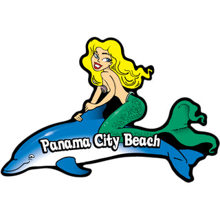 OK3 Panama City Beach Mermaid on Dolphin Sticker