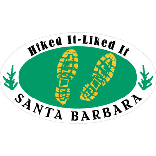 Santa Barbara Hiked It Liked It Oval (46508) Sticker