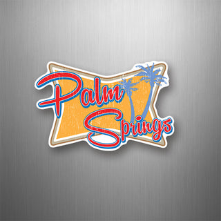 Palm Springs Retro Squeezed Rectangle Flexible Magnet