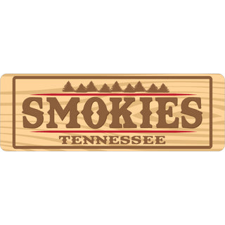 Great Smoky Mountains   Smokies Wood Sign Sticker