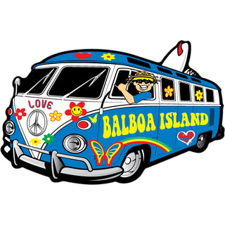 Balboa Island Hippie Bus Sticker