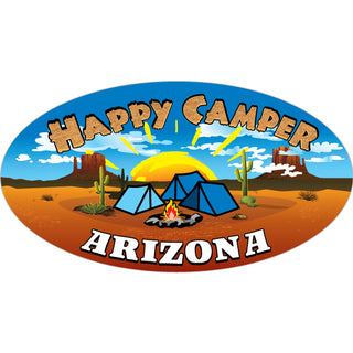 Arizona   Happy Camper Trailer Sticker