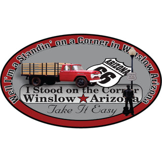 I Stood On The Corner Winslow Arizona Truck Oval Sticker