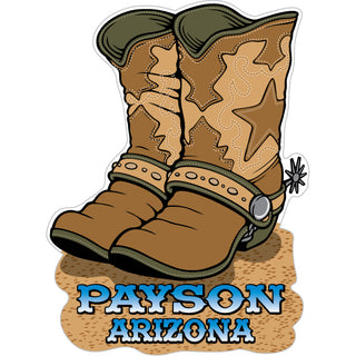 Payson Arizona Cowboy Boots Sticker