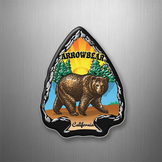 Arrowbear  California   Brown Bear Arrowhead 3D Magnet