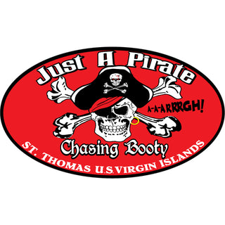 45130 OK4 Just a Pirate Chasing Booty St. Thomas US Virgin Islands Sticker