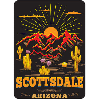 Scottsdale  Arizona   Black and Orange Desert Sticker
