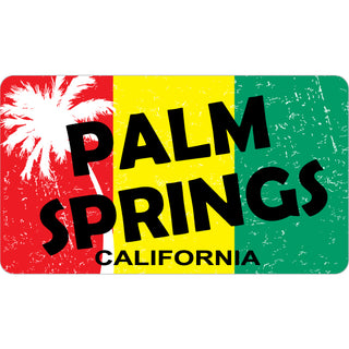 Palm Tree Rasta Flag   Palm Springs  CA Palm Tree Rasta Flag Sticker