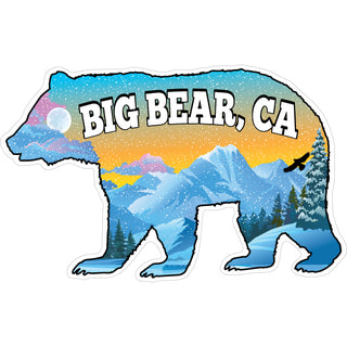 Big Bear Snowy Mountains Inside Bear Sticker