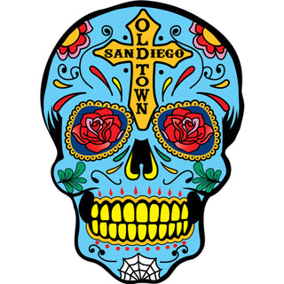OK4 San Diego Old Town Blue Sugar Skull Digital Single Sticker