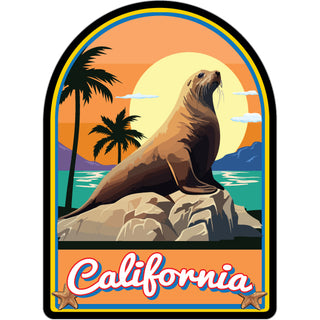 California   Seal on The Rocks Sticker