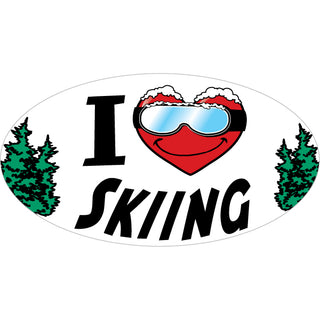 Novelty   I Heart Skiing Sticker