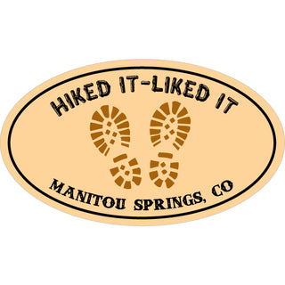 OK4 Manitou Springs  CO Hiked It Liked It Oval Sticker