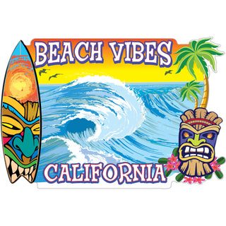 California   Tiki Beach Vibes Sticker