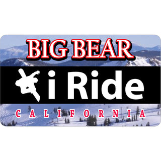 Big Bear California I Ride Snowboarder Sticker