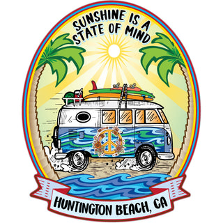 Huntington Beach  CA   Sunshine Is A State Of Mind Van Sticker