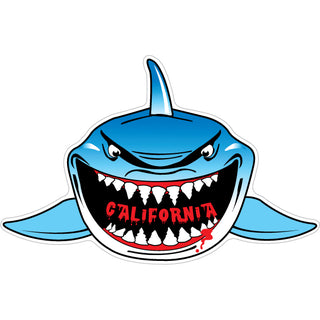 California   Shark Front View Sticker