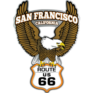 Ssan Francisco Eagle Clutching Route 66 Shield Sticker
