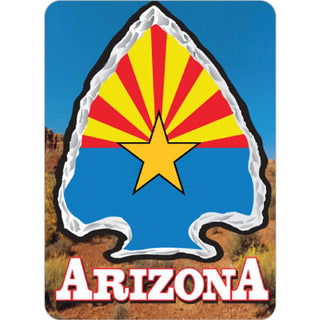 Arizona   Flag Arrowhead Sticker