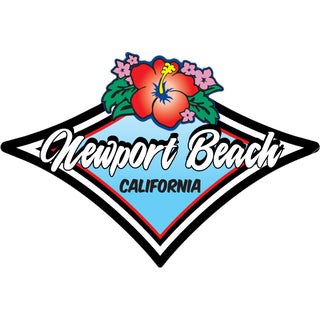 OK4 Newport Beach  CA Hibiscus Diamond (45647) Sticker
