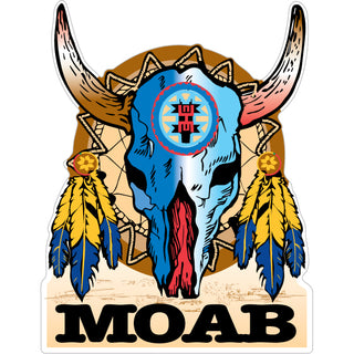OK4 Moab Ut Skull Sun Catcher (0425 00021 14) Sticker
