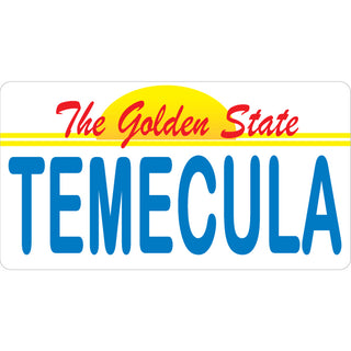 Temecula   Golden State License Plate Sticker