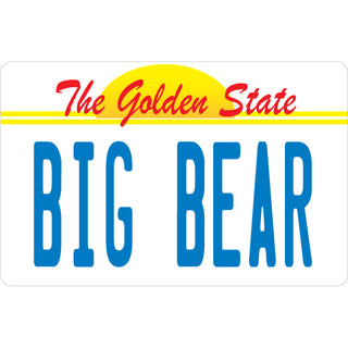 Big Bear Golden State License Plate (44488) Sticker