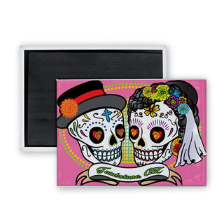 Tombstone AZ Love Is Forever Skulls Rectangle Badge Magnet