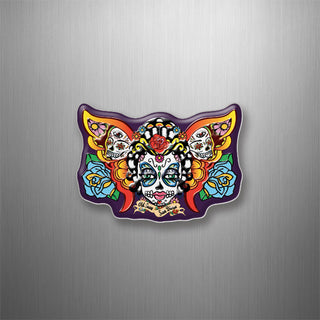 Old Town San Diego   Butterfly Sugar Skull 3D Magnet