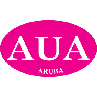 Aruba   Hot Pink Euro Oval Sticker