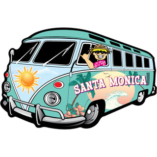 Santa Monica   Beach Camper Sticker