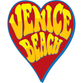 Venice Beach   Heart Sticker