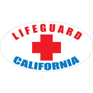 California   Lifeguard Oval Sticker