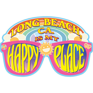 LONG BEACH HAPPY PLACE GLASSES Sticker