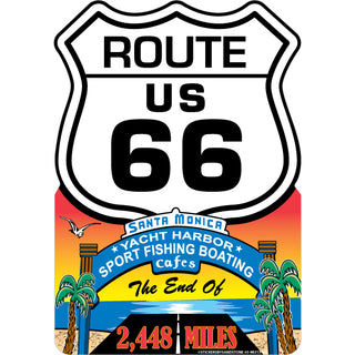 Santa Monica   Route 66 The End of 2448 Miles Sticker