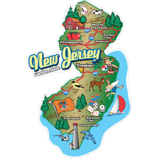 States New Jersey   New Jersey Map Sticker