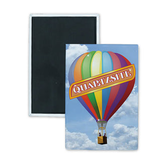 Quartzsite   Single Hot Air Balloon Rectangle Badge Magnet