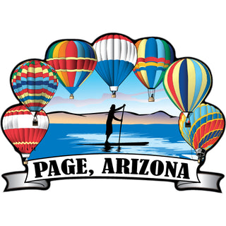 Page Arizona Balloons with Lake Sticker