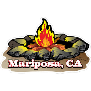 OK4 Mariposa  CA Campfire (00325) Sticker