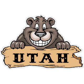 Utah   Smiling Bear Sticker