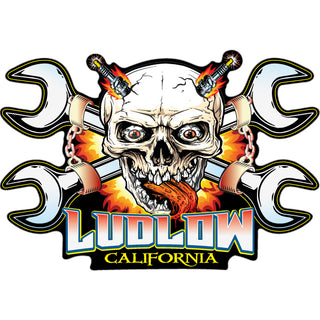 Ludlow California Off Road Insanity Skull Sticker