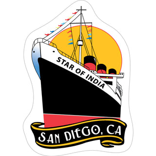 San Diego  CA   Star of India Ship Sticker