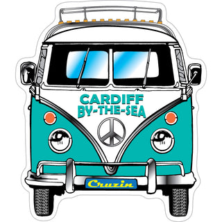 Cardiff by the Sea   Bus Front View Sticker