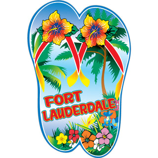 Ft Lauderdale 2 Flip Flops Vertical Sticker